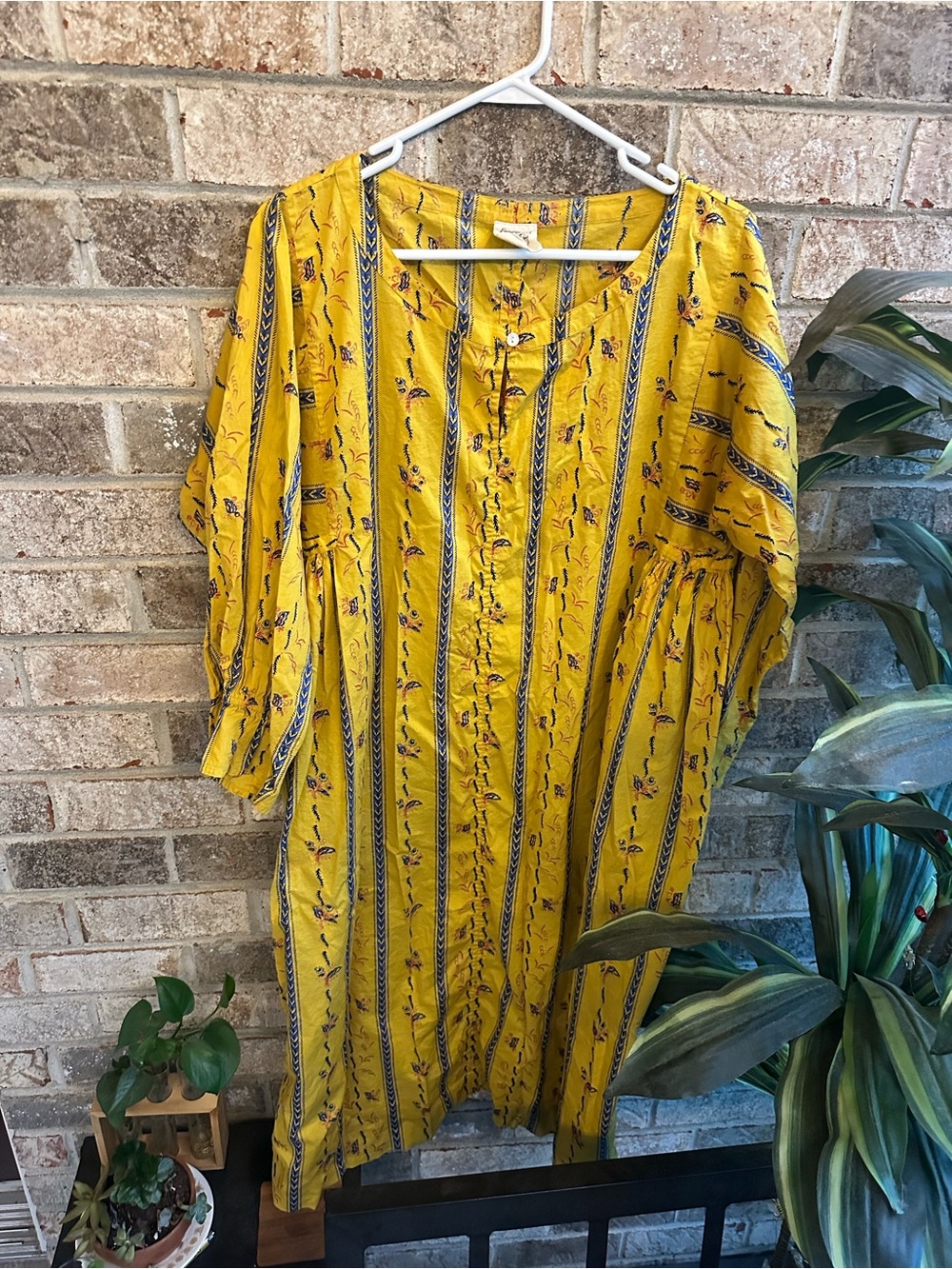 Fragonard Boho Yellow Printed flowy Dress